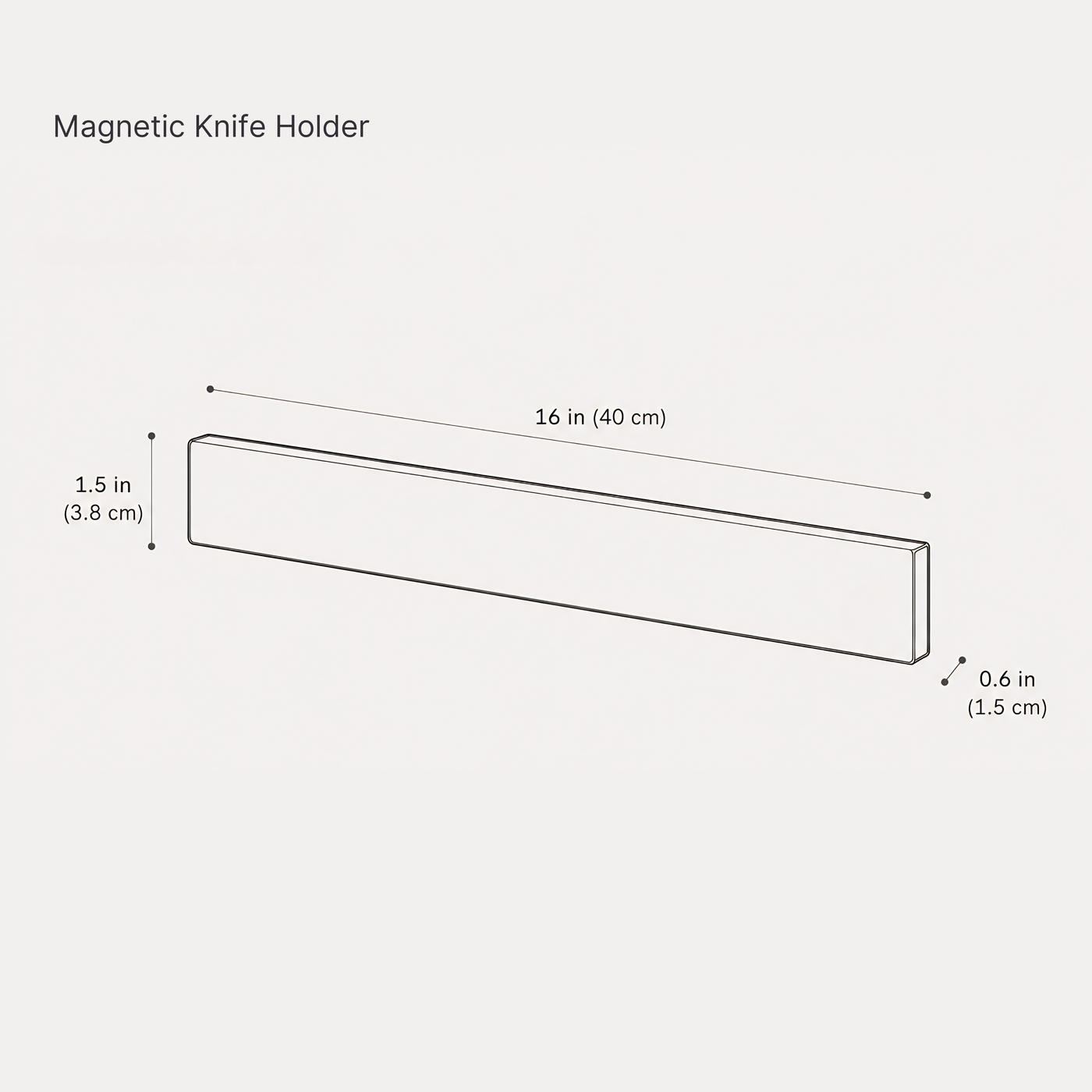 Magnetic Knife Holder – Minimalist Knife Strip for Modern Kitchen Storage