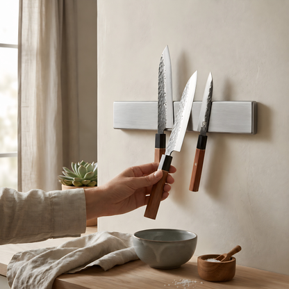 Magnetic Knife Holder – Minimalist Knife Strip for Modern Kitchen Storage